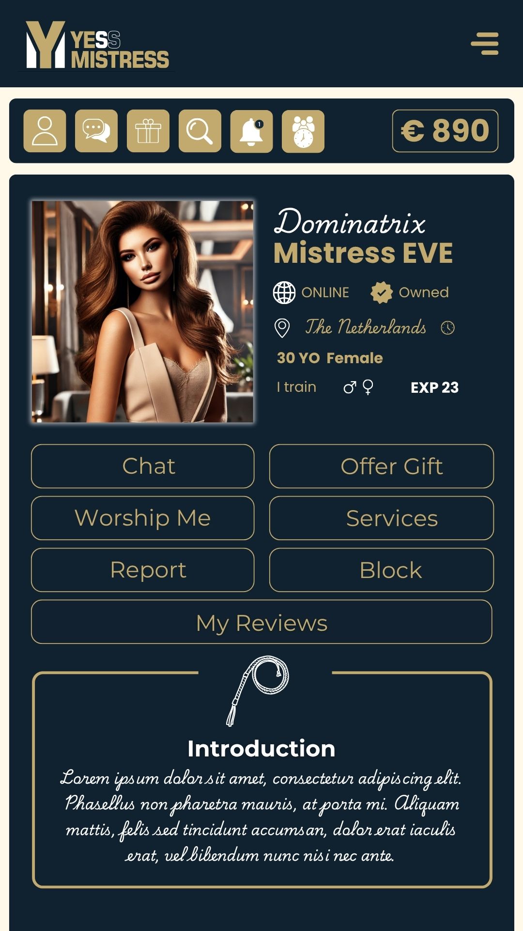 YessMistress platform