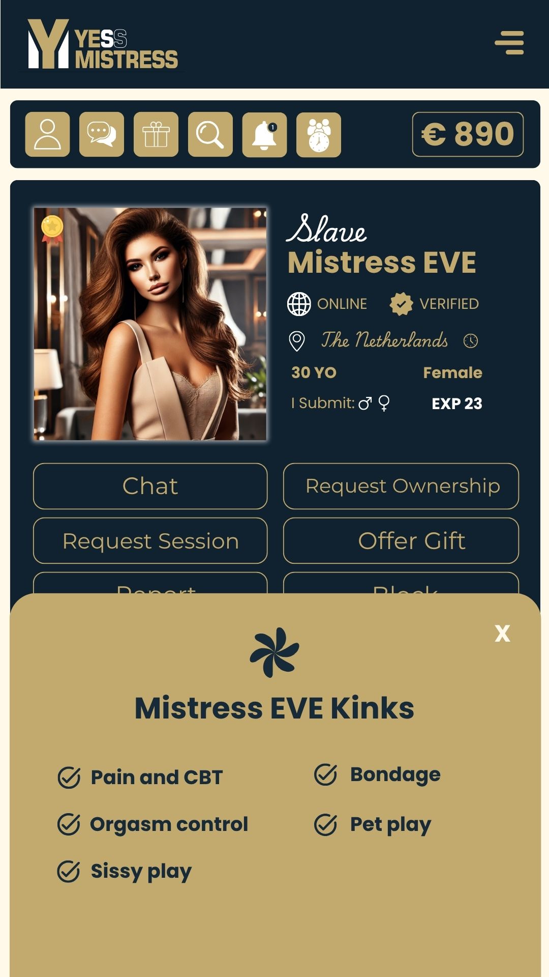YessMistress platform